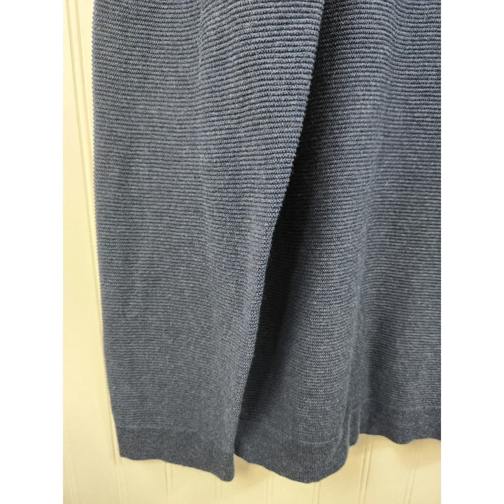 NEW Banana Republic Mens XL Blue Cotton Textured Ribbed Crewneck Sweater‎ Casual
